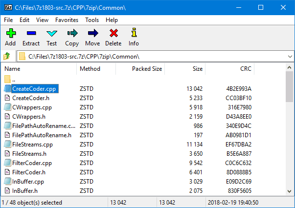 7-Zip screenshot 1